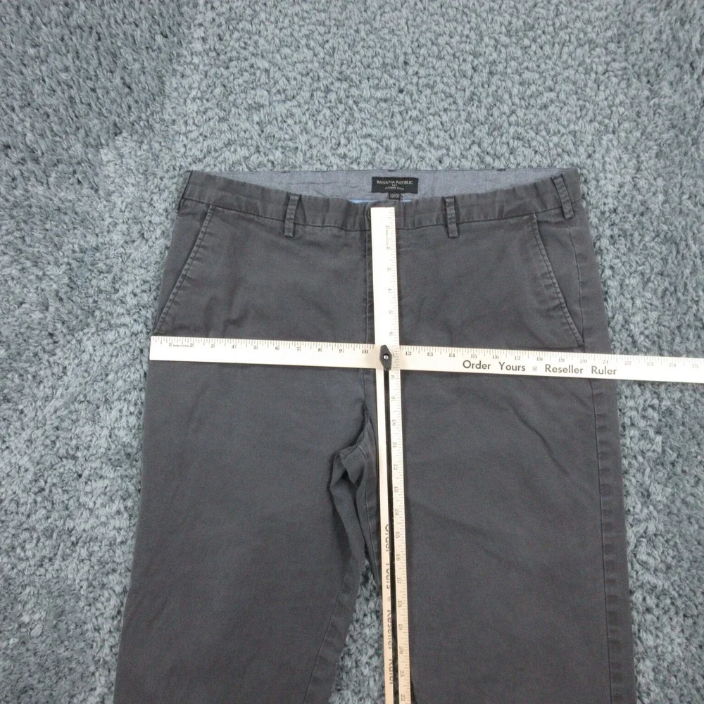 Banana Republic Pants Mens 38x32 Black Gray Mason Chino 37x29*